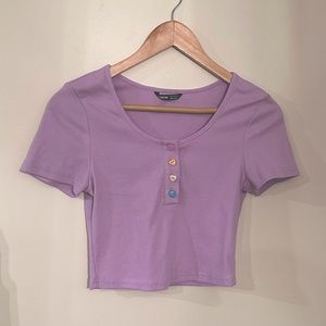 SHEIN Lavender Purple crop top S